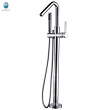 Simple bathroom style bathtub filler free standing tub faucet mixer